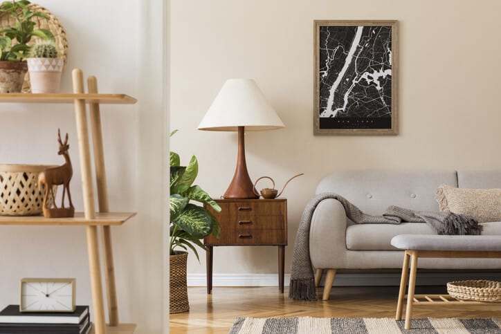 Modern composition of living room interior