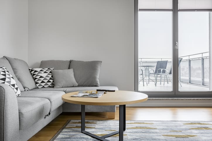 Sofa in room with terrace